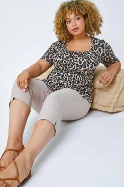 Roman Natural  Curve Cropped Stretch Trouser