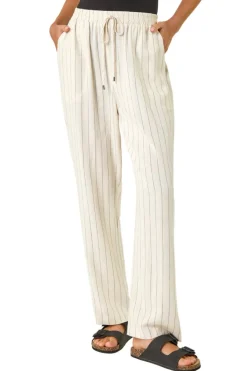 Roman Natural Full Length Linen Mix Trouser