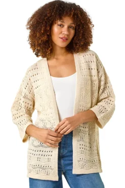 Roman Natural Stitch Detail Cardigan