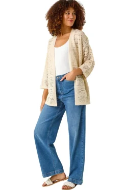 Roman Natural Stitch Detail Cardigan