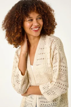 Roman Natural Stitch Detail Cardigan