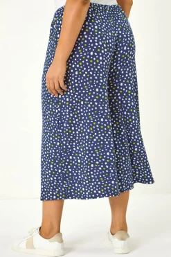 Roman Navy Curve Abstract Spot Culotte