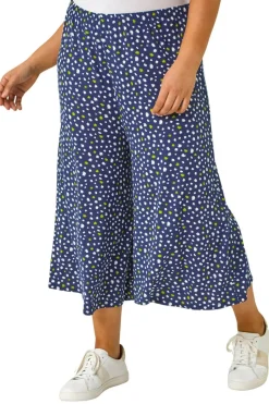 Roman Navy Curve Abstract Spot Culotte