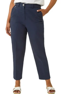 Roman Navy Petite Tapered Stretch Trouser