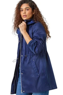 Roman Navy Shower Resistant Longline Jacket