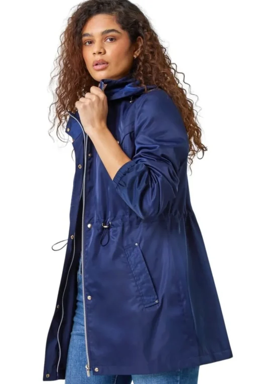 Roman Navy Shower Resistant Longline Jacket