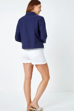 Roman Navy Stretch Pocket Detail Jacket