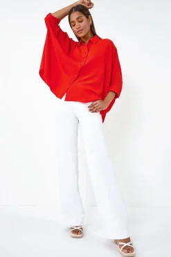 Roman Orange Relaxed Smart Stretch Shirt