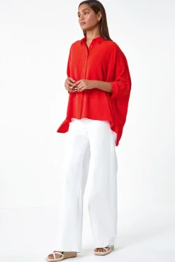 Roman Orange Relaxed Smart Stretch Shirt