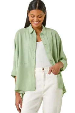Roman Pale Green Relaxed Smart Stretch Shirt