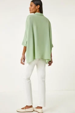 Roman Pale Green Relaxed Smart Stretch Shirt