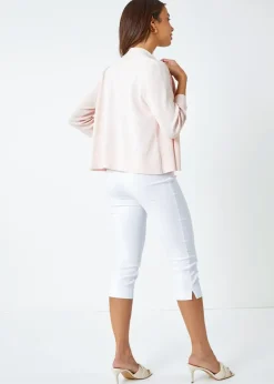 Roman Pale Pink Cropped Knitted Shrug