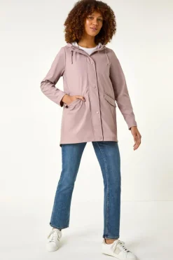 Roman Pink Rain Resistant Hooded Jacket