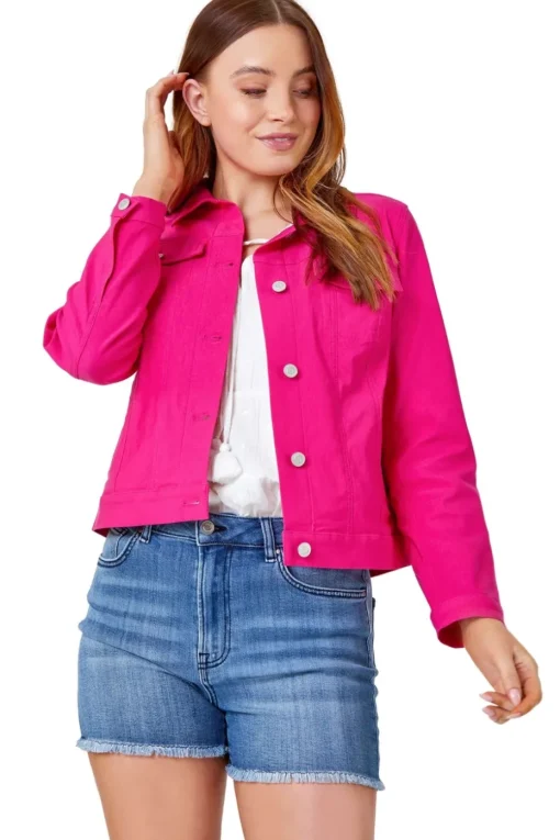 Roman Pink Stretch Pocket Detail Jacket