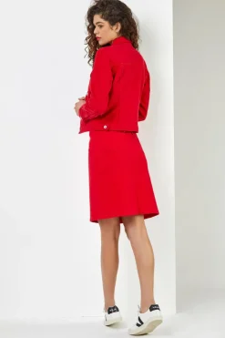 Roman Red Classic Cotton Denim Jacket