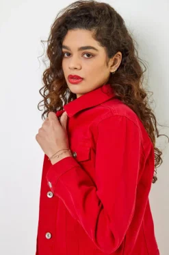 Roman Red Classic Cotton Denim Jacket