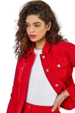 Roman Red Classic Cotton Denim Jacket