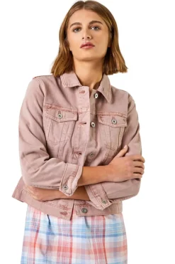 Roman Rose Classic Cotton Denim Jacket