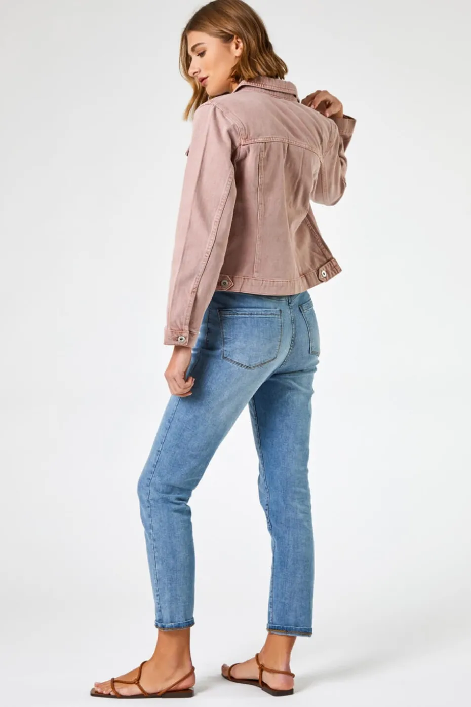 Roman Rose Classic Cotton Denim Jacket
