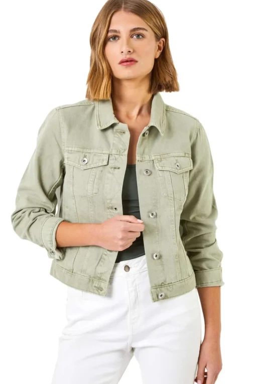 Roman Sage Classic Cotton Denim Jacket
