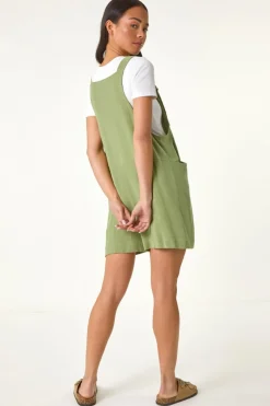 Roman Sage Petite Strap Woven Playsuit