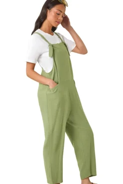 Roman Sage Petite Strap Woven Jumpsuit