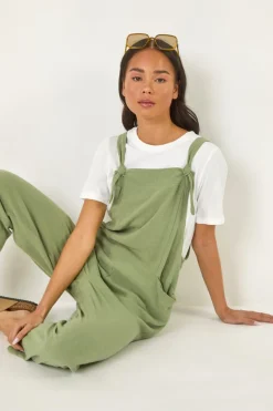 Roman Sage Petite Strap Woven Jumpsuit
