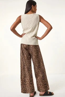 Roman Stone Button Detail Stretch Top
