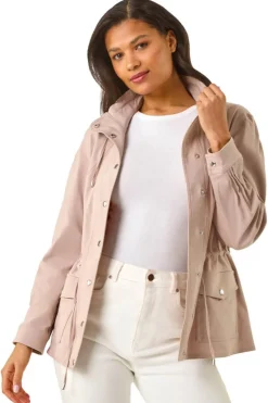 Roman Stone Buttoned Safari Jacket