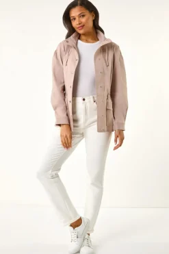 Roman Stone Buttoned Safari Jacket