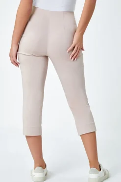 Roman Stone Petite Cropped Stretch Trousers