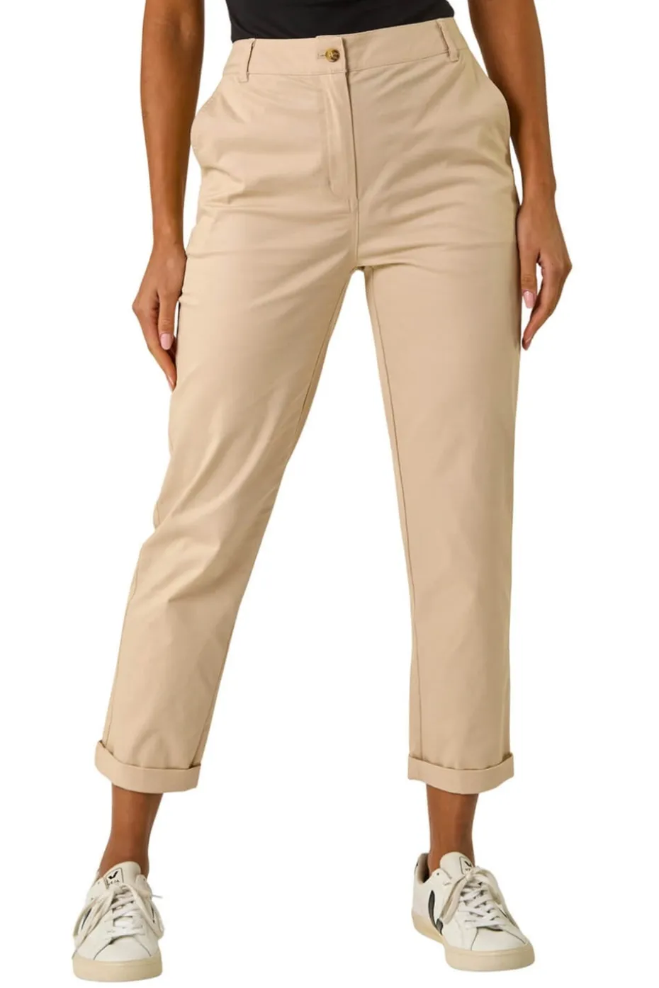 Roman Stone Plain Cotton Chino Trousers