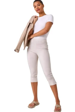 Roman Stone Striped Cropped Stretch Trouser