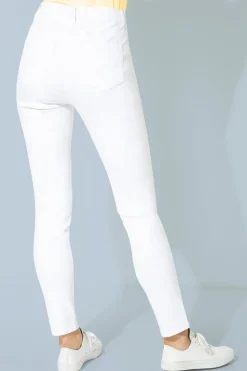 Roman White Elastic Waist 31" Denim Stretch Jegging