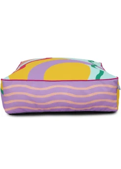 rucomfy Indoor/Outdoor Box Floor Cushion Doodle Print Beanbag