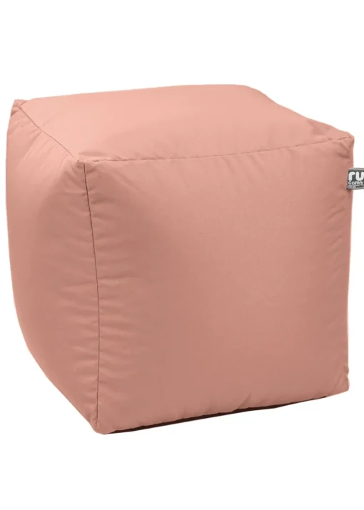 rucomfy Indoor/Outdoor Cube Dusky Pink Beanbag