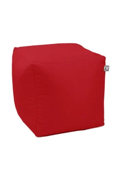 rucomfy Indoor/Outdoor Cube Red Beanbag