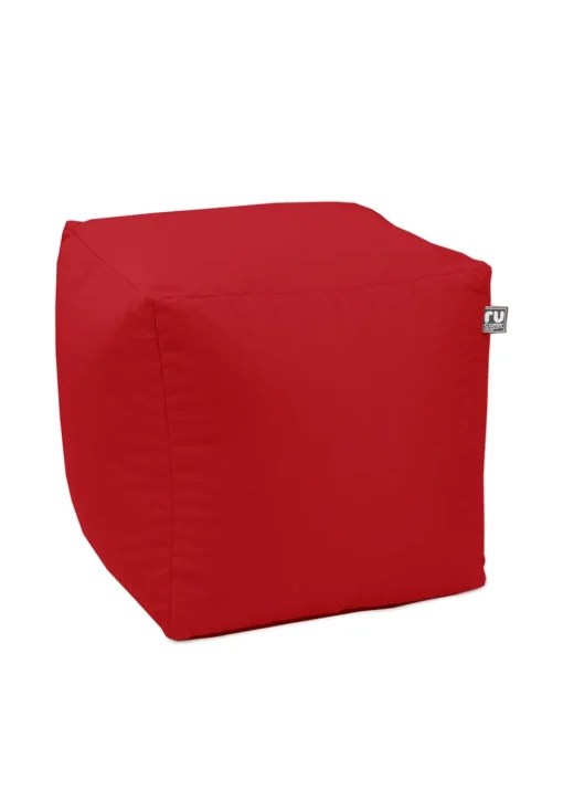 rucomfy Indoor/Outdoor Cube Red Beanbag