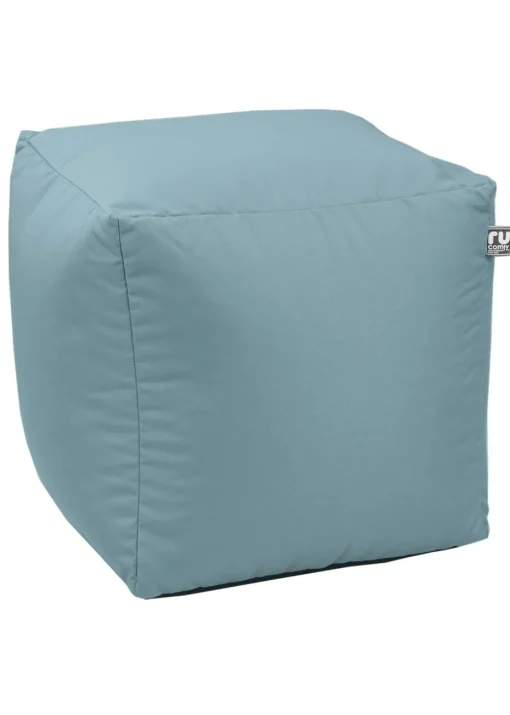 rucomfy Indoor/Outdoor Cube Seafoam Blue Beanbag