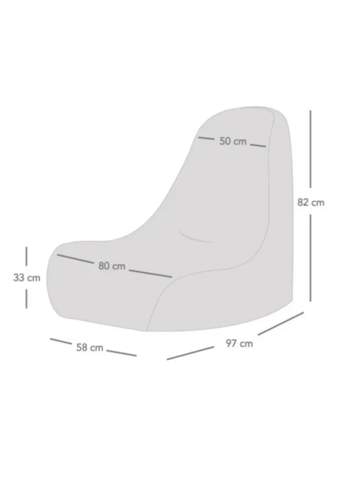 rucomfy Indoor/Outdoor Lounge Chair Platinum Grey Beanbag