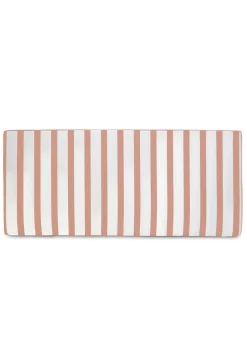 rucomfy Indoor/Outdoor Striped Double Bench Dusky Pink Seatpad