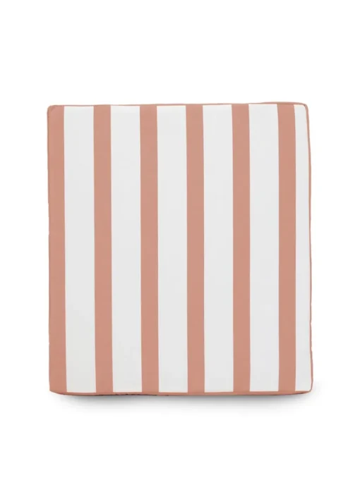 rucomfy Indoor/Outdoor Striped Single Bench Dusky Pink Seatpad