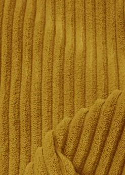 rucomfy Jumbo Cord Burrower Medium Mustard Pet Bed