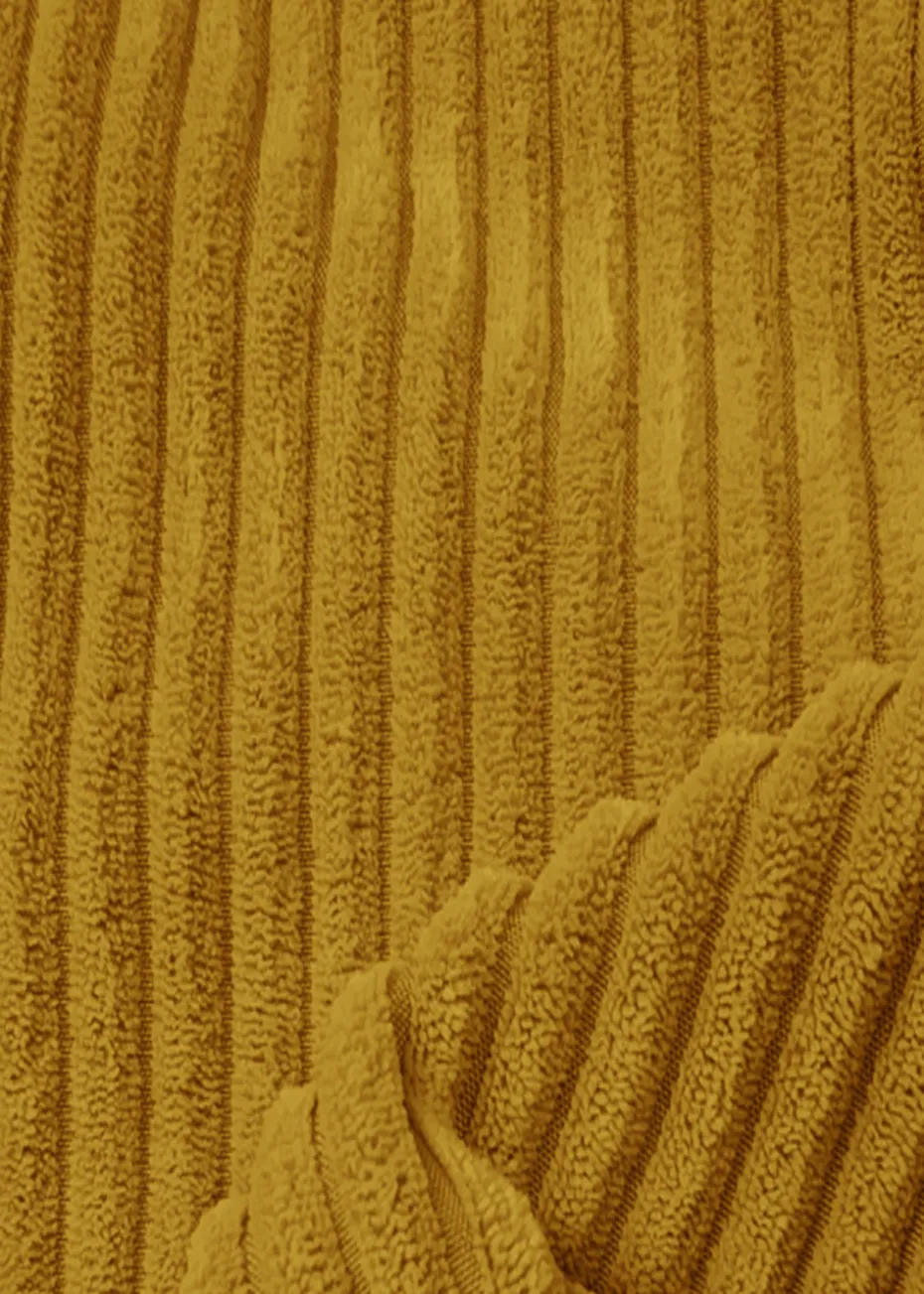 rucomfy Jumbo Cord Burrower Medium Mustard Pet Bed