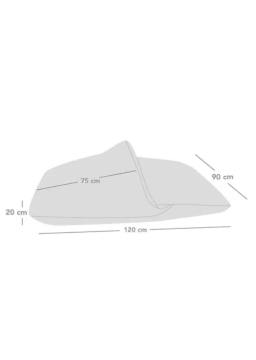 rucomfy Jumbo Cord Burrower Large Slate Grey Pet Bed