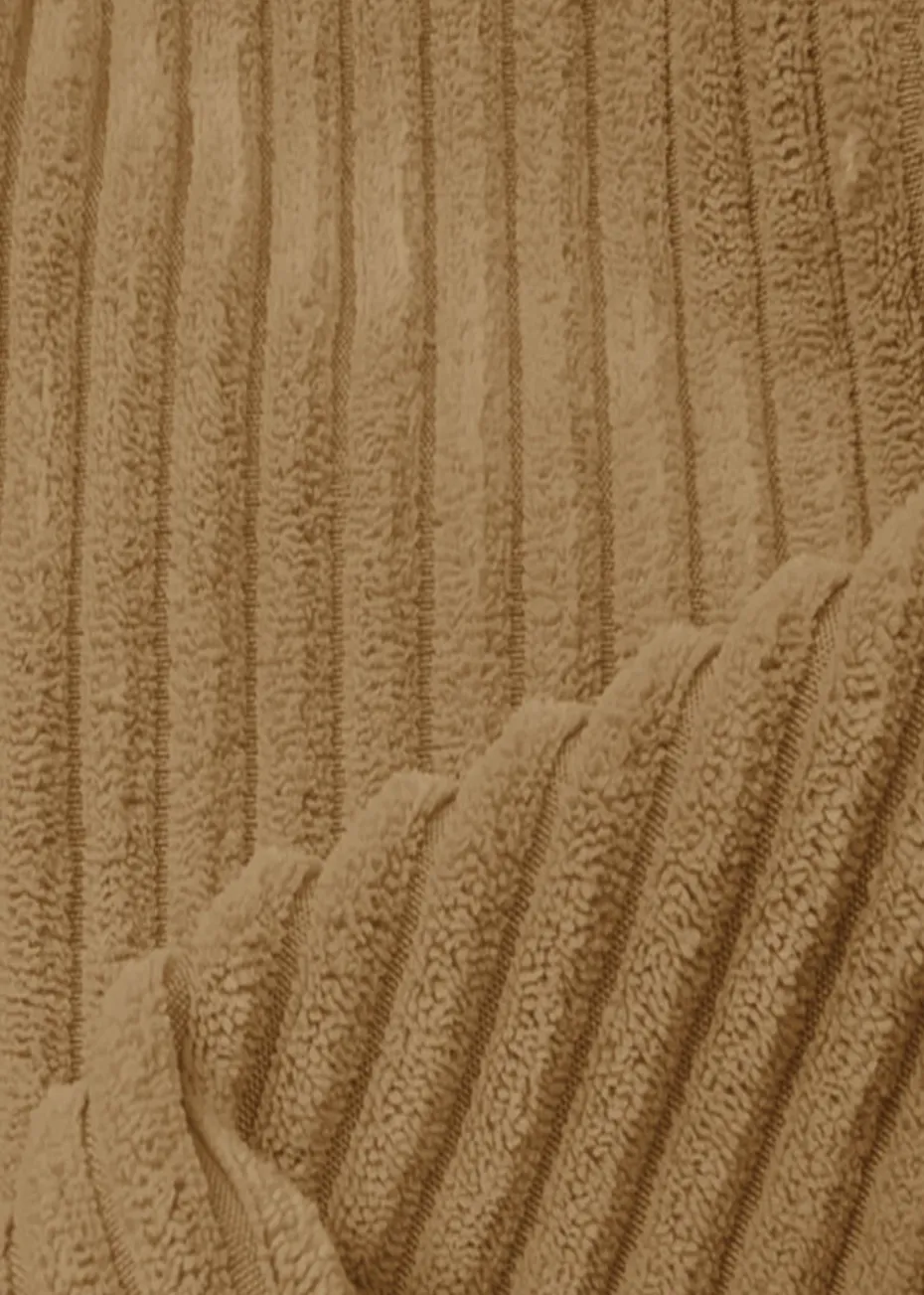 rucomfy Jumbo Cord Cube Caramel Beanbag