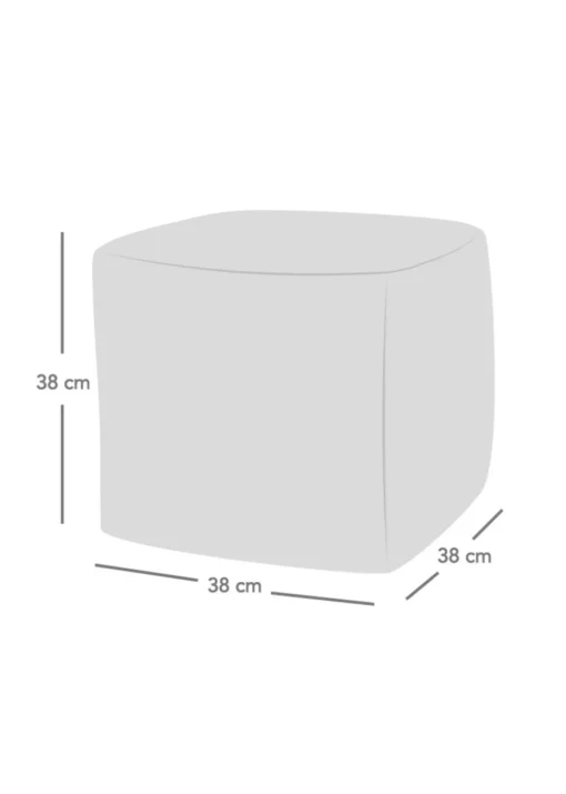rucomfy Jumbo Cord Cube Ivory Beanbag