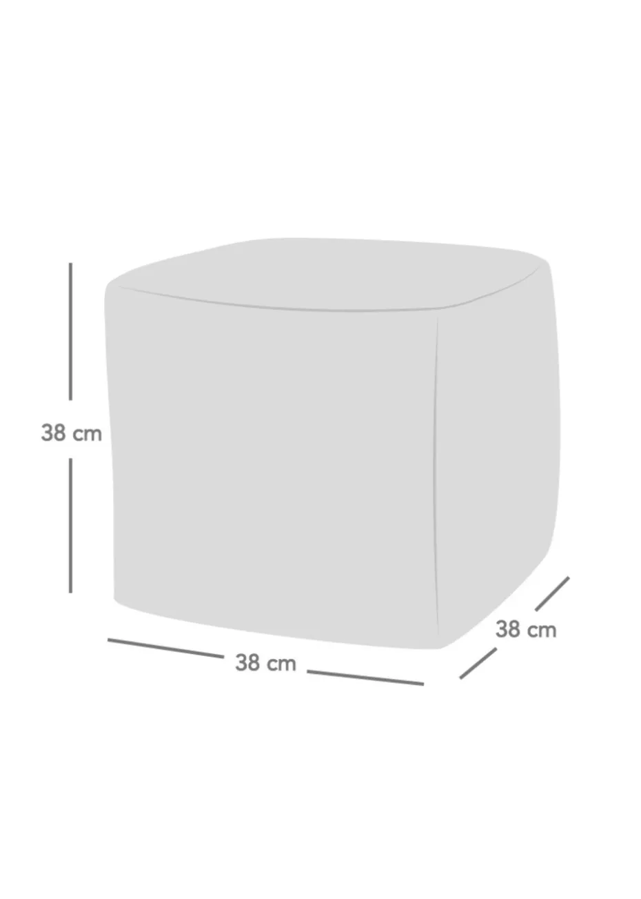 rucomfy Jumbo Cord Cube Ivory Beanbag