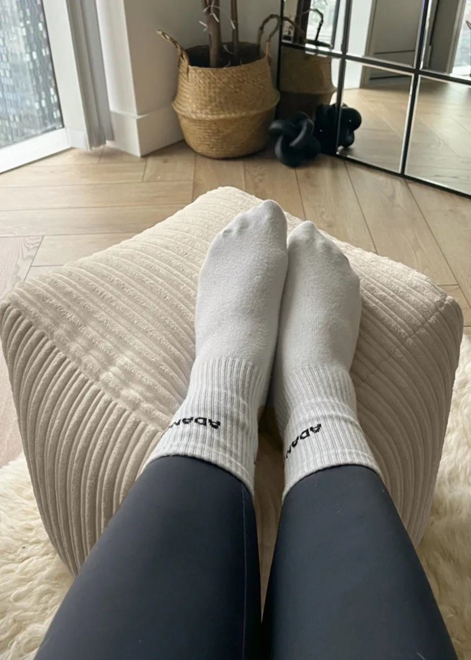 rucomfy Jumbo Cord Cube Ivory Beanbag