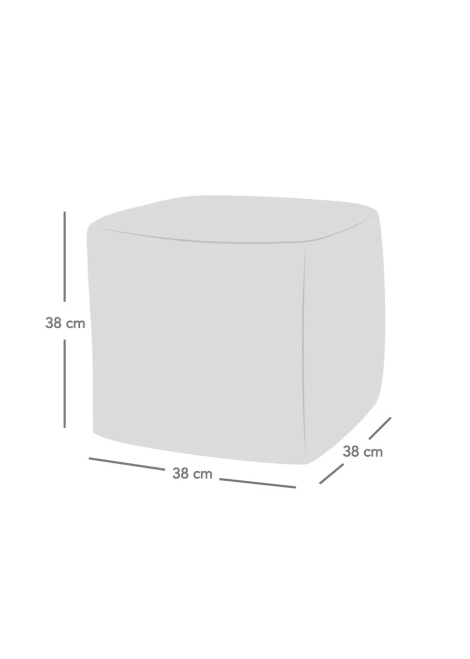 rucomfy Jumbo Cord Cube Slate Grey Beanbag